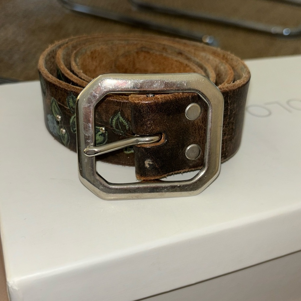 Jeff Gallea Belt Brown Leather Belt - Small